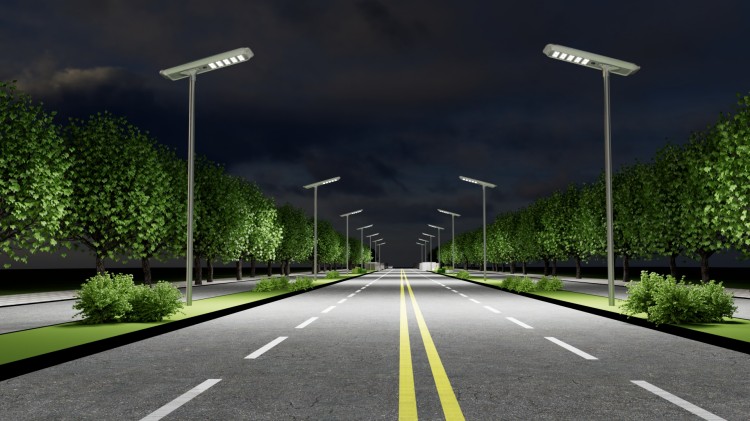 80w all in one solar street light