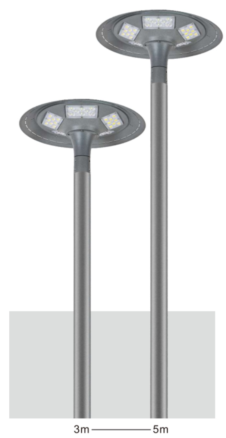 20w post top solar garden light