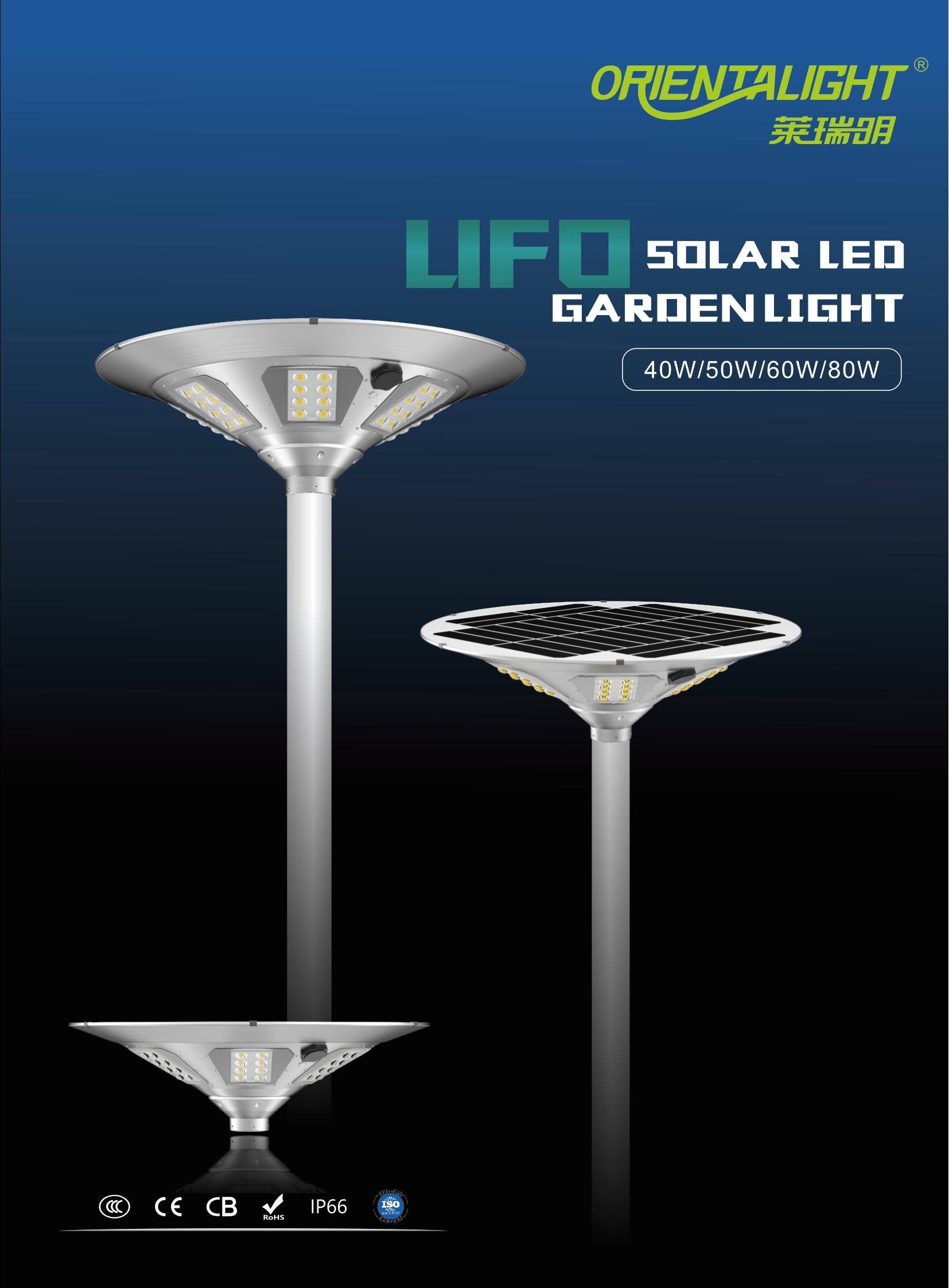  80w post top solar garden light