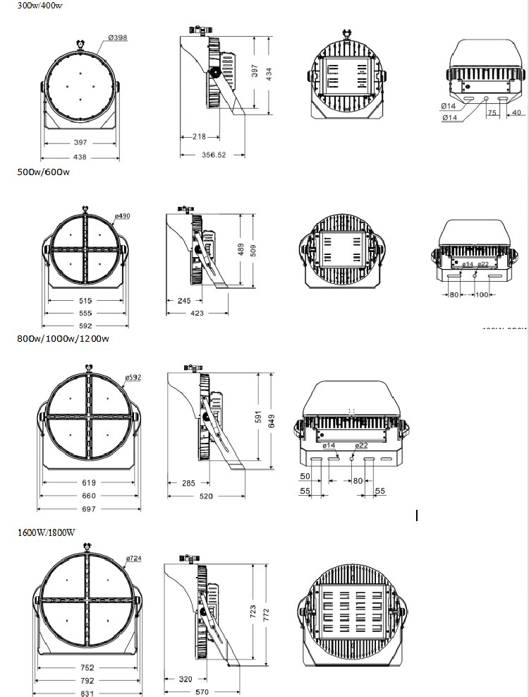 1600w led stadium light